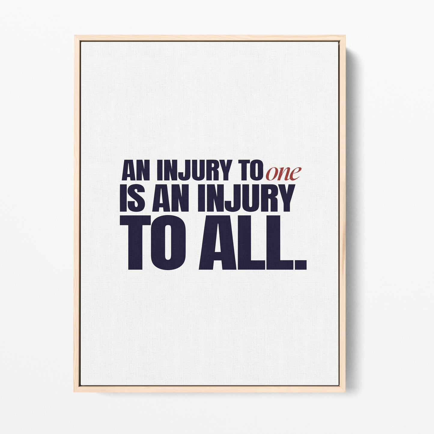 An Injury to One Is an Injury to All Canvas Portrait