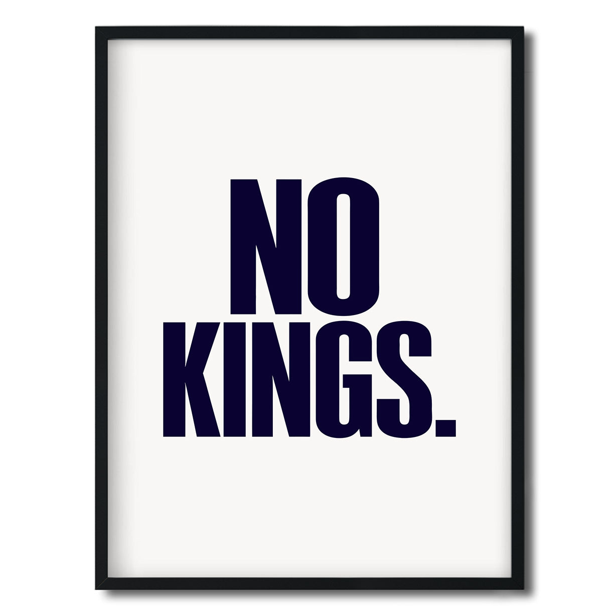 No Kings. — Quorum framed Editorial Print in a black frame on a white background