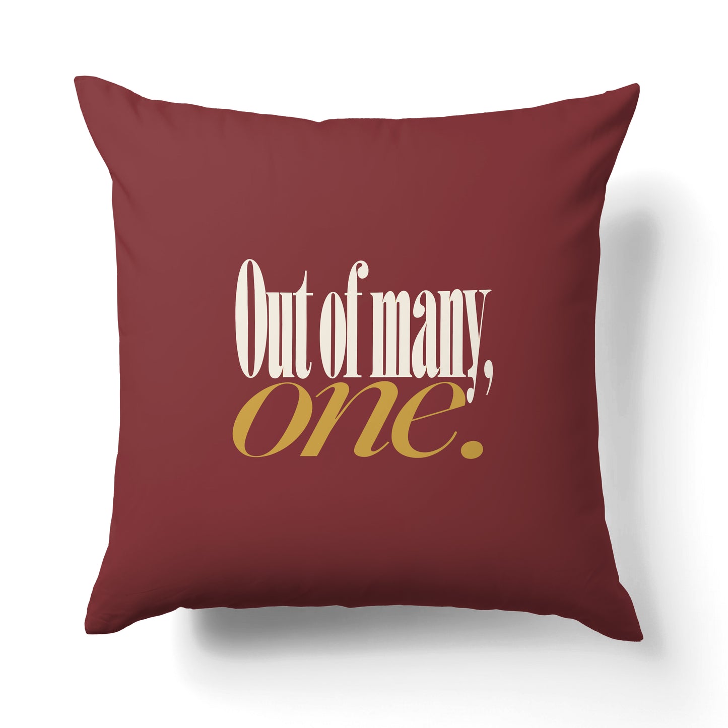 "Out of many, one." — Quorum Pillow on Union Brick canvas