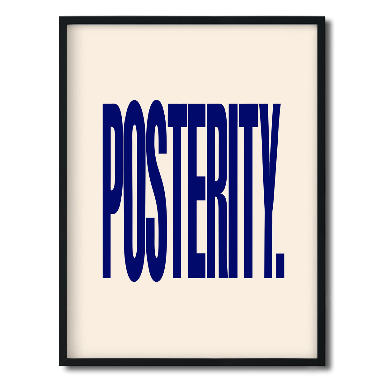 Posterity. — Quorum framed Editorial Print in a black frame on a white background