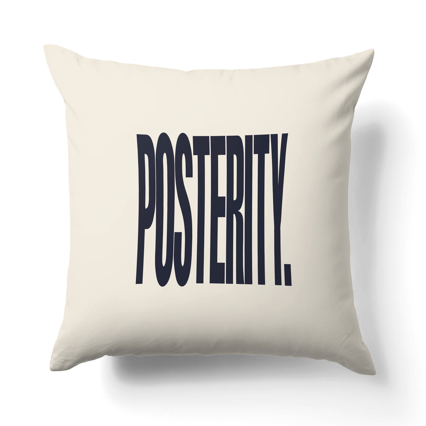 "And our posterity." — Quorum Pillow on Capitol Blue canvas