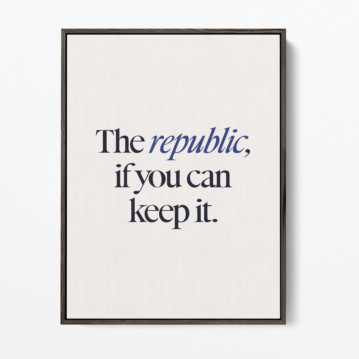 A Republic, If You Can Keep It Canvas Portrait