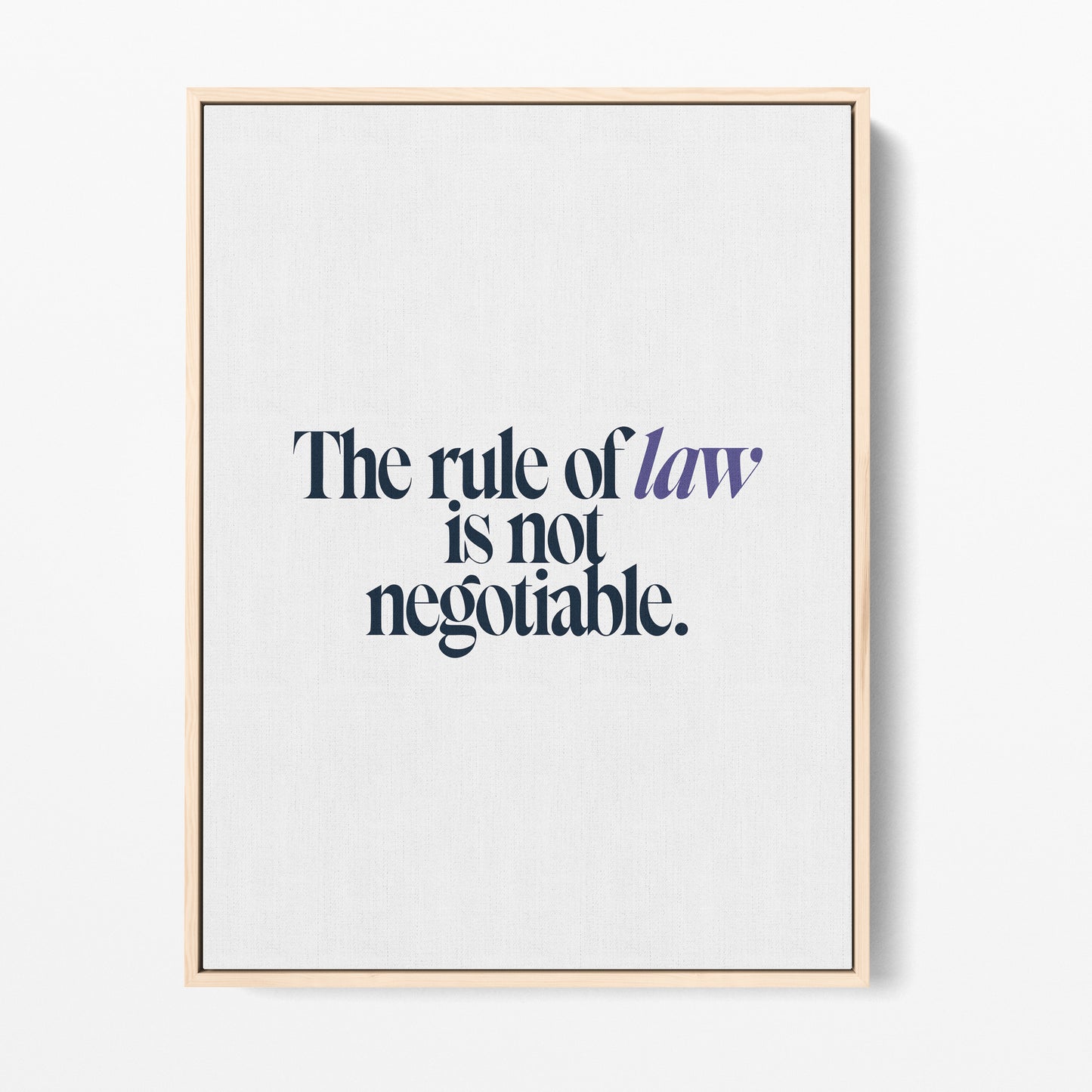 Rule of Law Canvas Portrait