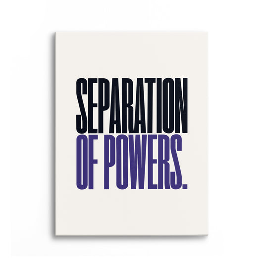 Separation of Powers Canvas Portrait