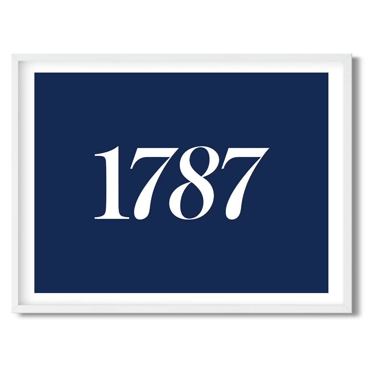 1787. — Quorum framed Sign Print in a white frame on a white background