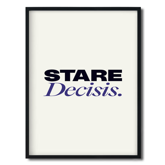 Stare Decisis. — Quorum framed Editorial Print in a black frame on a white background