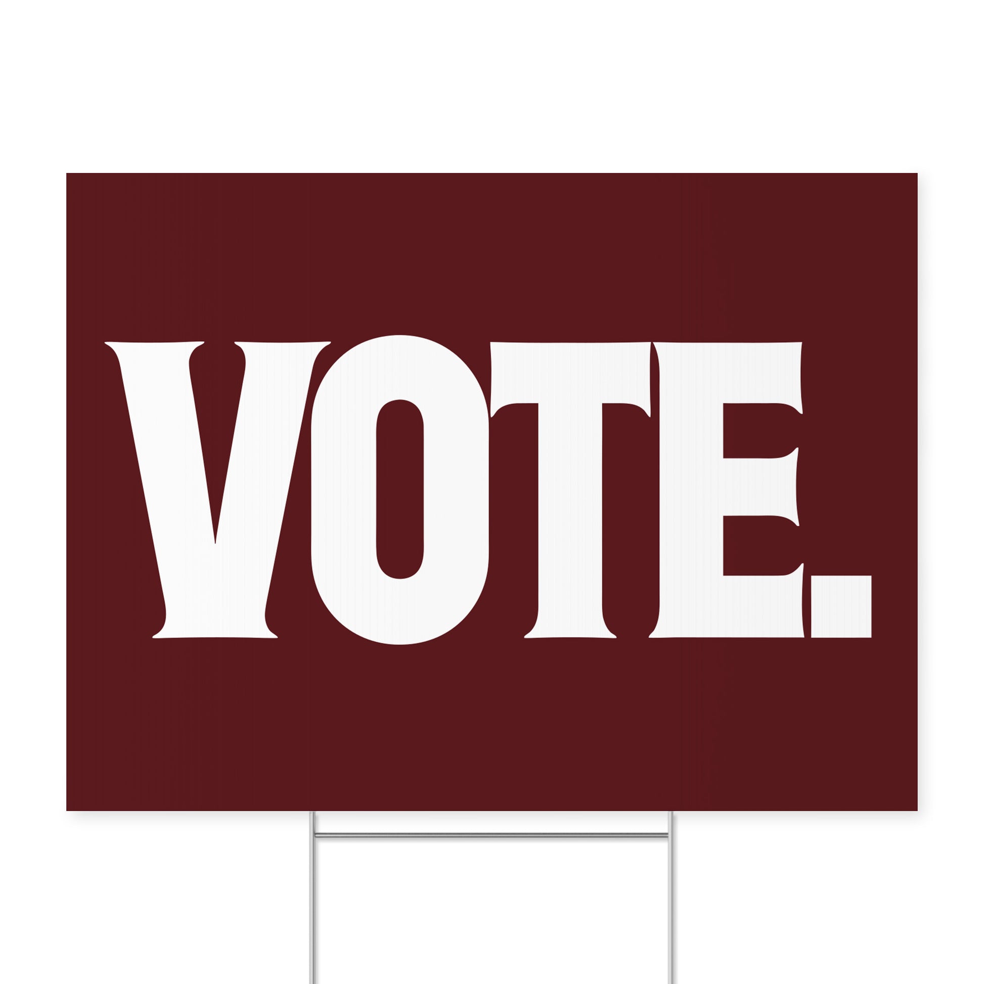 Vote. — Quorum yard sign on coroplast with metal H-stake