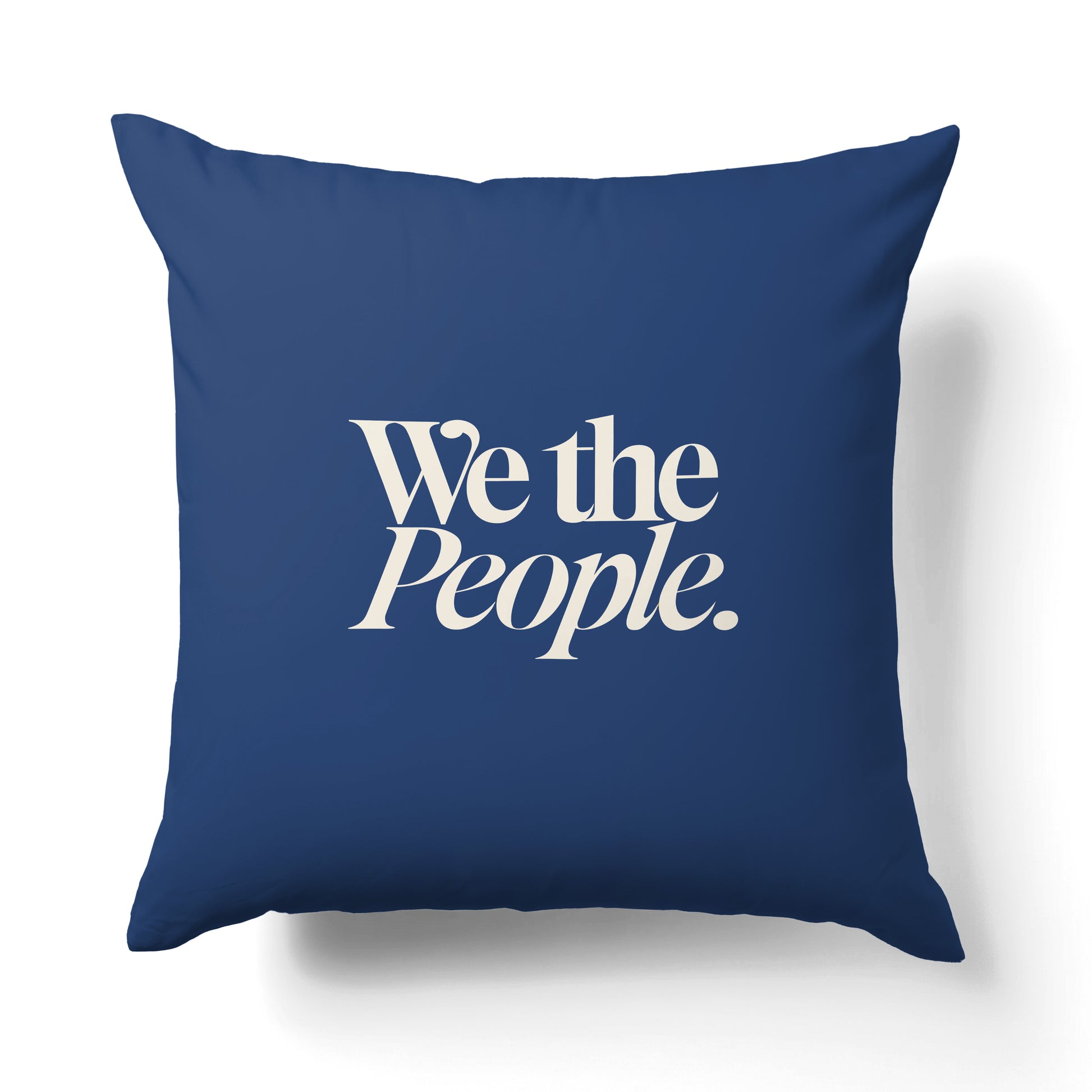 "We the People." — Quorum Pillow on Capitol Blue canvas